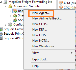 Image showing the "New Agent..." context menu option