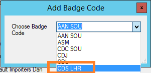 Image showing list of available badges to assign to the role