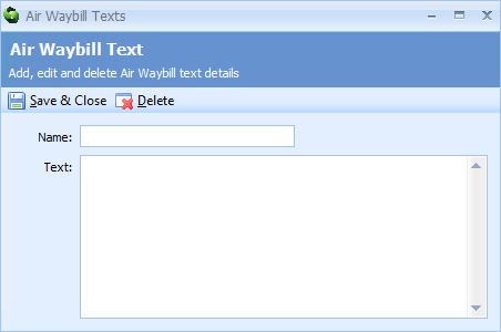 Air Waybill Text Editor